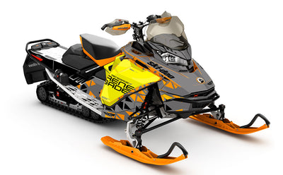 Jetty Grey yellow Ski-Doo REV Gen4 Renegade Full Coverage Sled Wrap