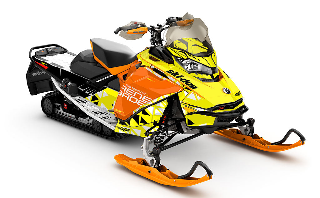 Jetty Yellow Orange Ski-Doo REV Gen4 Renegade Full Coverage Sled Wrap