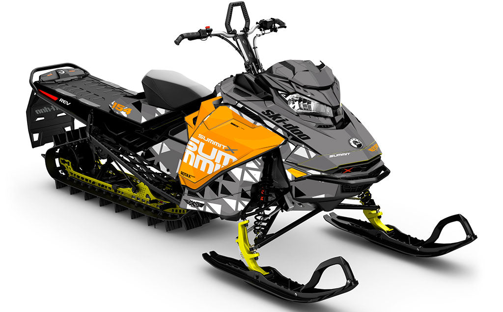 Jetty Black Orange Ski-Doo REV Gen4 Summit Less Coverage Sled Wrap