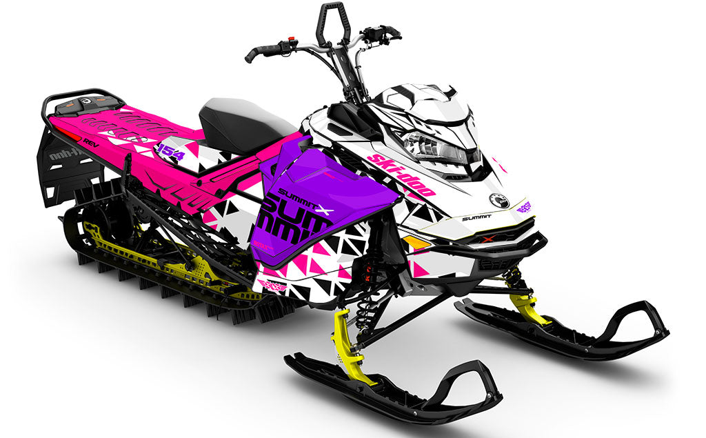 Jetty Pink Purple Ski-Doo REV Gen4 Summit Partial Coverage Sled Wrap