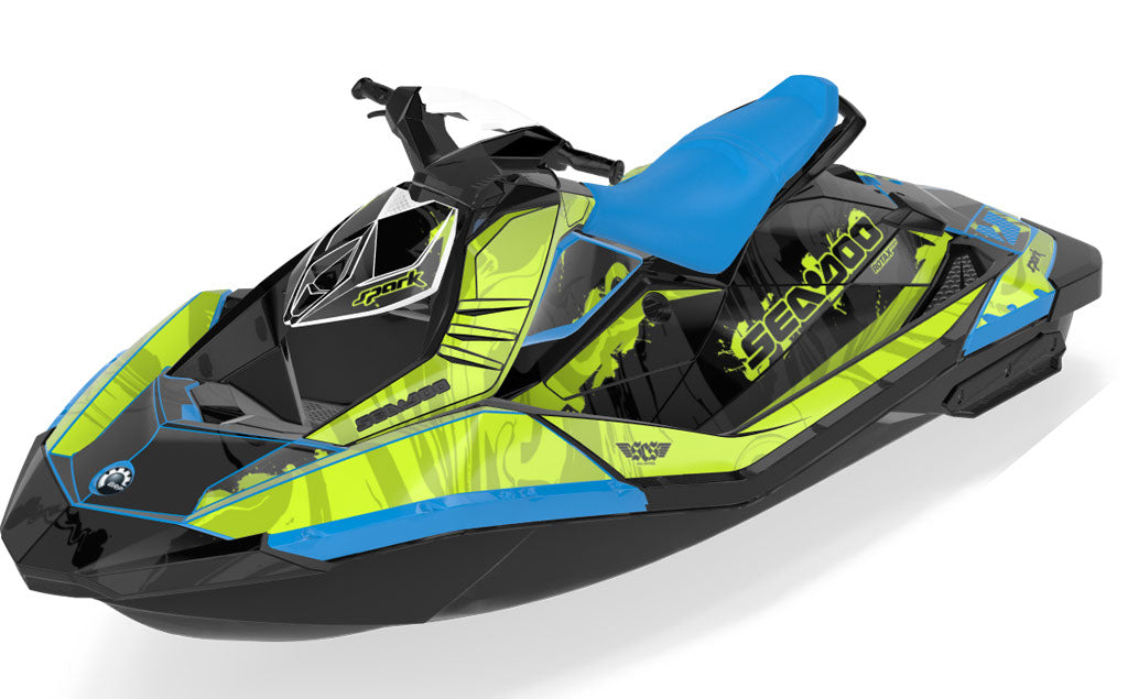Juice Sea-Doo Spark Graphics Black Manta Partial Coverage