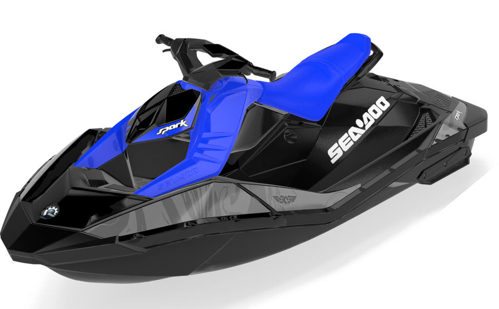 Juice Sea-Doo Spark Graphics Blue Grey Max Coverage