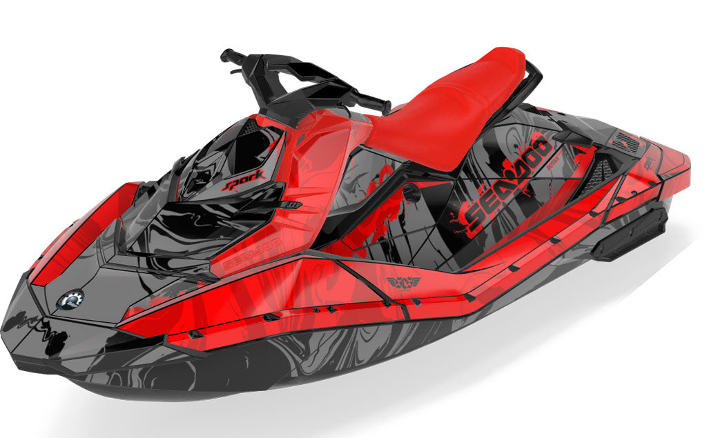Juice Sea-Doo Spark Graphics Red Black Less Coverage