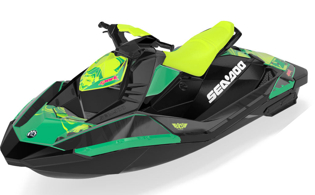Juice Sea-Doo Spark Graphics Manta Green Premium Coverage