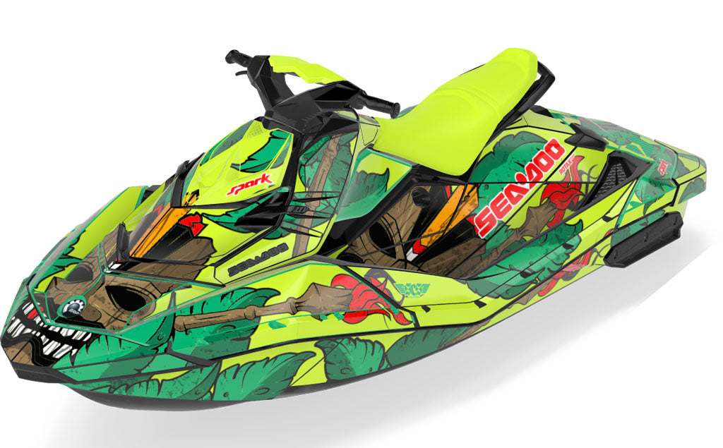 Kahuna Sea-Doo Spark Graphics Green Red Less Coverage