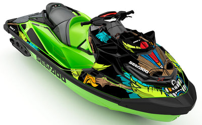 Kahuna Green Turquoise Sea-Doo RXT Graphics