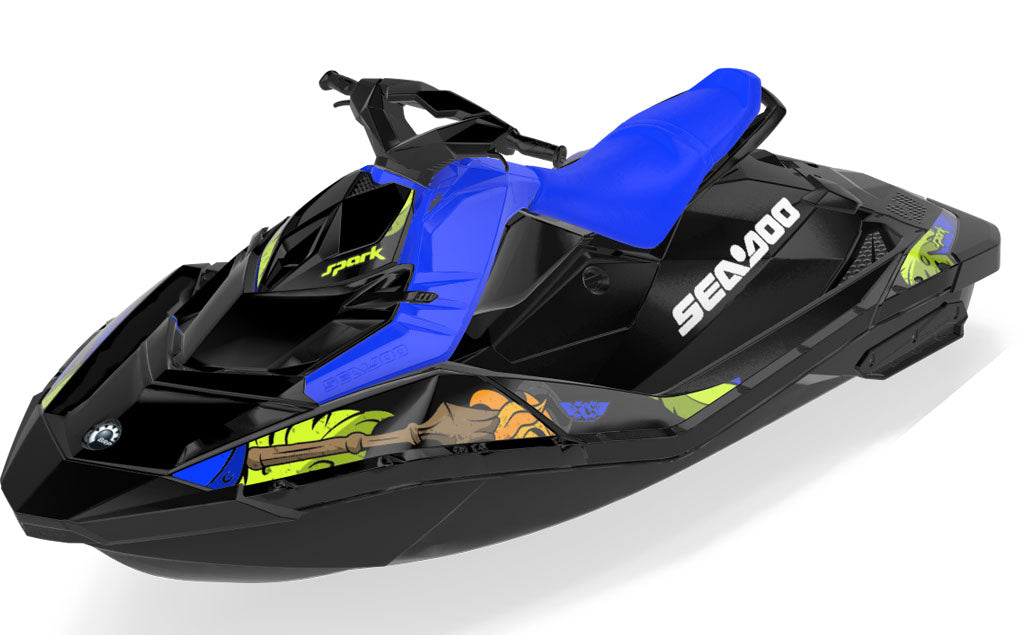 Kahuna Sea-Doo Spark Graphics Manta Blue Max Coverage