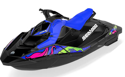 Kanji Sea-Doo Spark Graphics Blue Pink Max Coverage