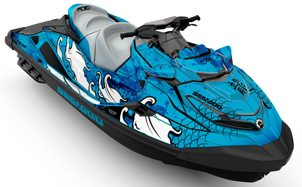 Kanji Blue  White Sea-Doo GTX Graphics