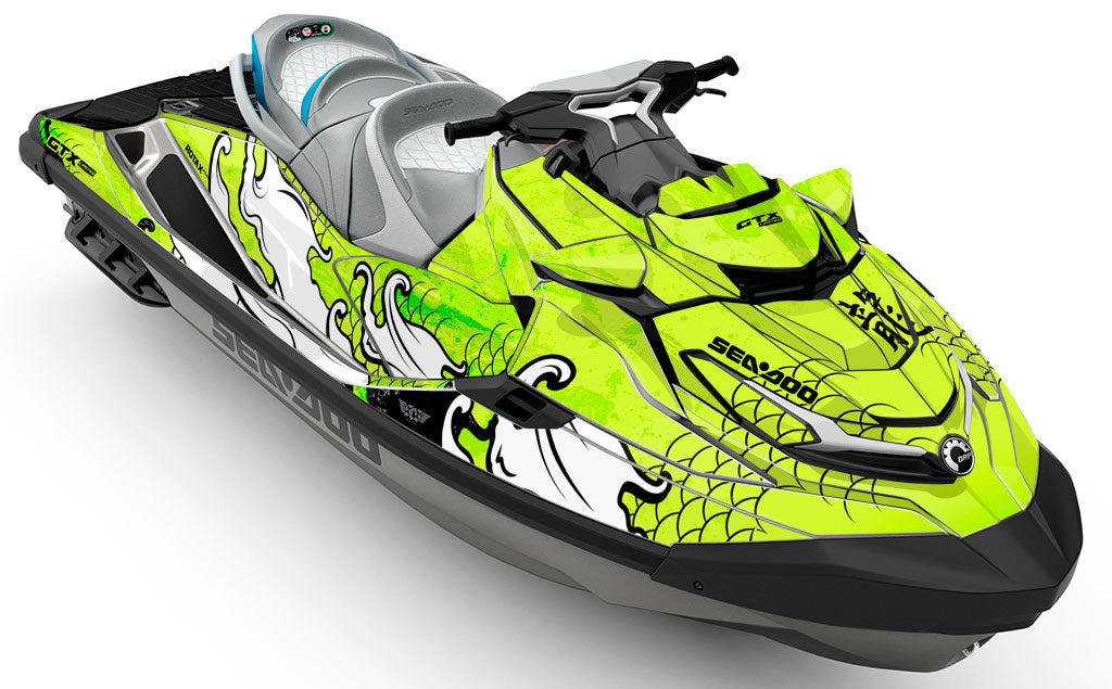 Kanji Green White Sea-Doo GTX Graphics