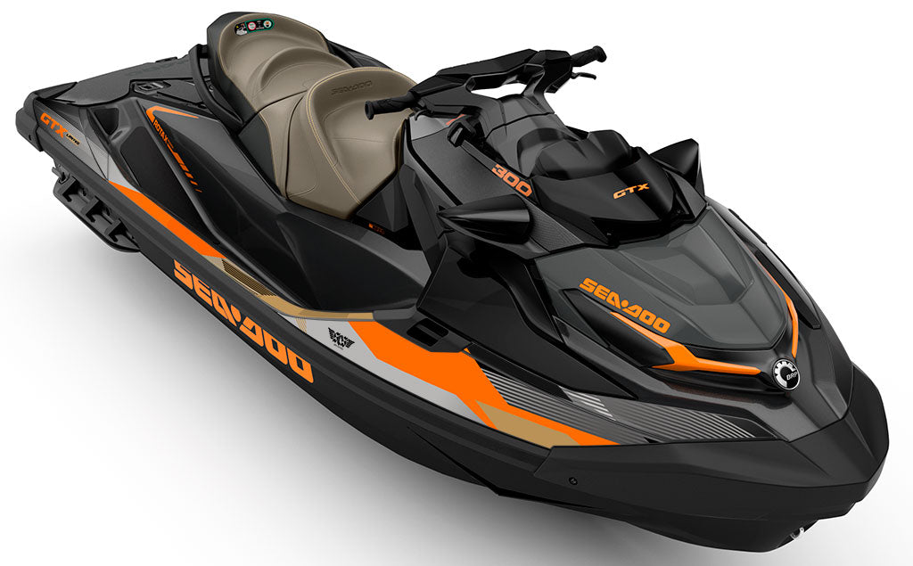 Kinetic Orange Black Sea-Doo GTX Graphics