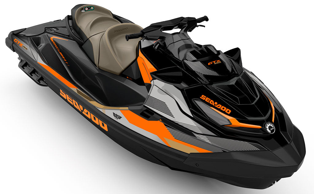 Kinetic Orange Black Sea-Doo GTX Graphics