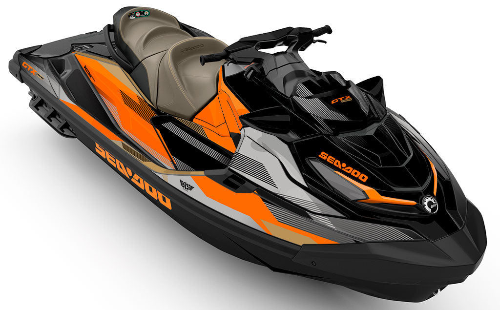 Kinetic Orange Black Sea-Doo GTX Graphics