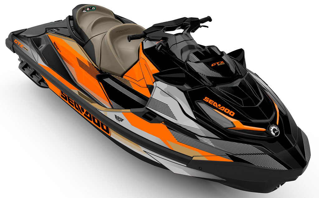 Kinetic Orange Black Sea-Doo GTX Graphics