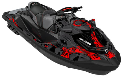 Kraken DrkGrey Red Sea-Doo RXT Graphics