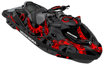 Kraken DrkGrey Red Sea-Doo RXT Graphics