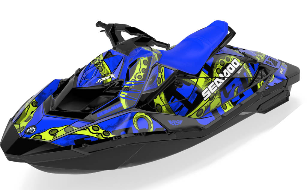 Kraken Sea-Doo Spark Graphics Manta Blue Full Coverage