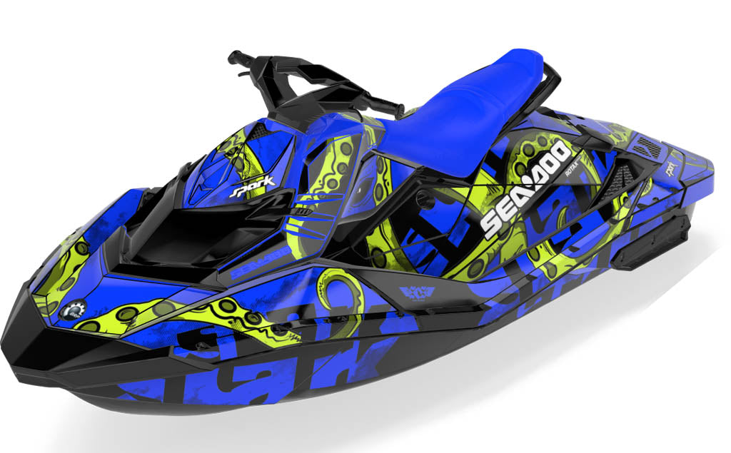 Kraken Sea-Doo Spark Graphics Manta Blue Premium Coverage