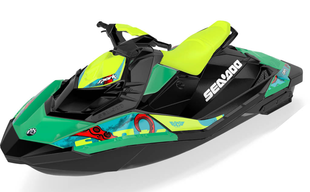 Kraken Sea-Doo Spark Graphics Manta Red Less Coverage