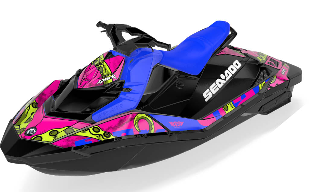 Kraken Sea-Doo Spark Graphics Pink Purple Partial Coverage