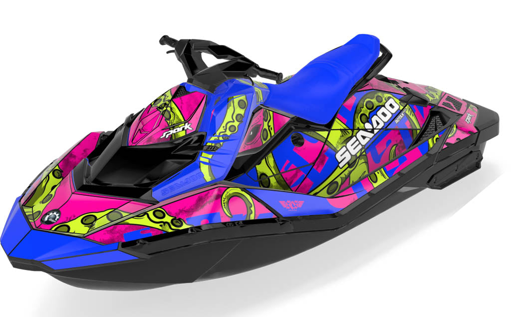 Kraken Sea-Doo Spark Graphics Pink Purple Full Coverage