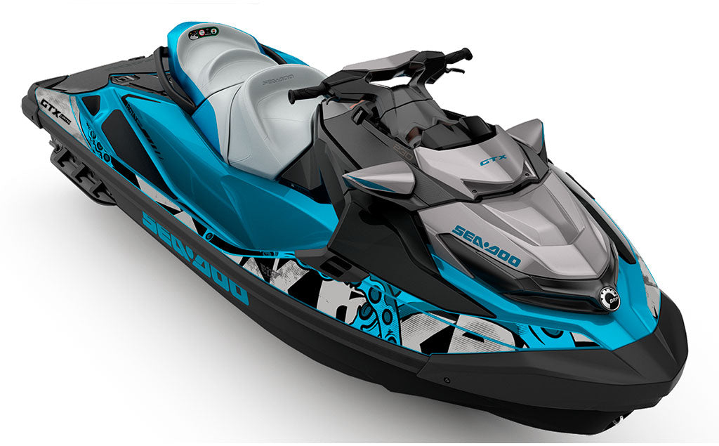 Kraken Grey Blue Sea-Doo GTX Graphics