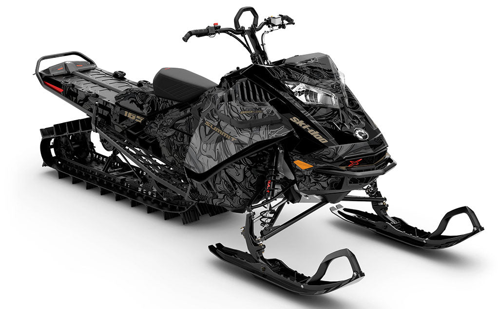 Mr Sinister Black Liqtitanium Ski-Doo REV Gen4 LWH - Summit Full Coverage Sled Wrap