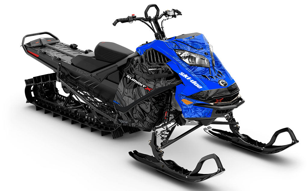 Mr Sinister Black White Ski-Doo REV Gen4 LWH - Summit Less Coverage Sled Wrap