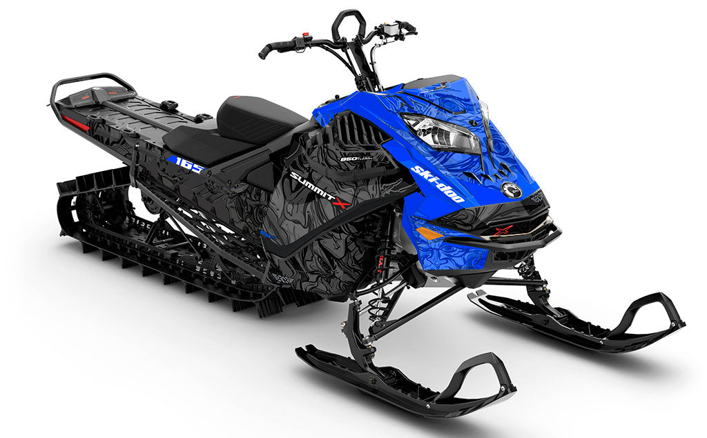 Mr Sinister Black White Ski-Doo REV Gen4 LWH - Summit Partial Coverage Sled Wrap