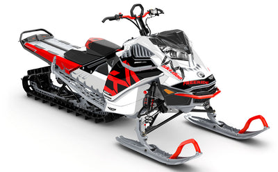 Nixis Black Red Ski-Doo REV Gen4 LWH - Freeride Full Coverage Sled Wrap