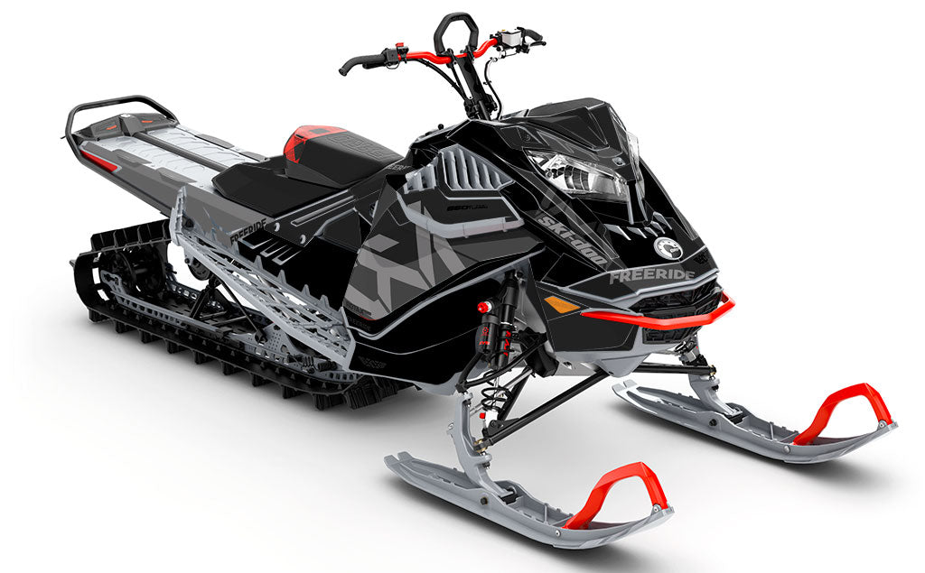 Nixis DrkGrey Grey Ski-Doo REV Gen4 LWH - Freeride Full Coverage Sled Wrap