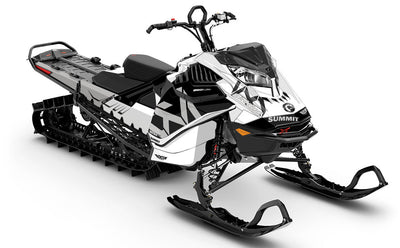 Nixis Black Red Ski-Doo REV Gen4 LWH - Summit Full Coverage Sled Wrap