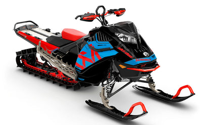 Nixis Blue Red Ski-Doo REV Gen4 LWH - Summit Partial Coverage Sled Wrap