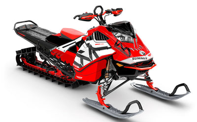 Nixis White DrkGrey Ski-Doo REV Gen4 LWH - Summit Full Coverage Sled Wrap