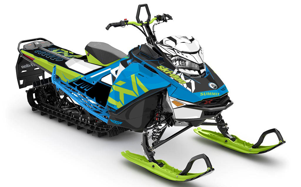 Nixis Blue Green Ski-Doo REV Gen4 Sled Wrap Premium Coverage Sled Wrap
