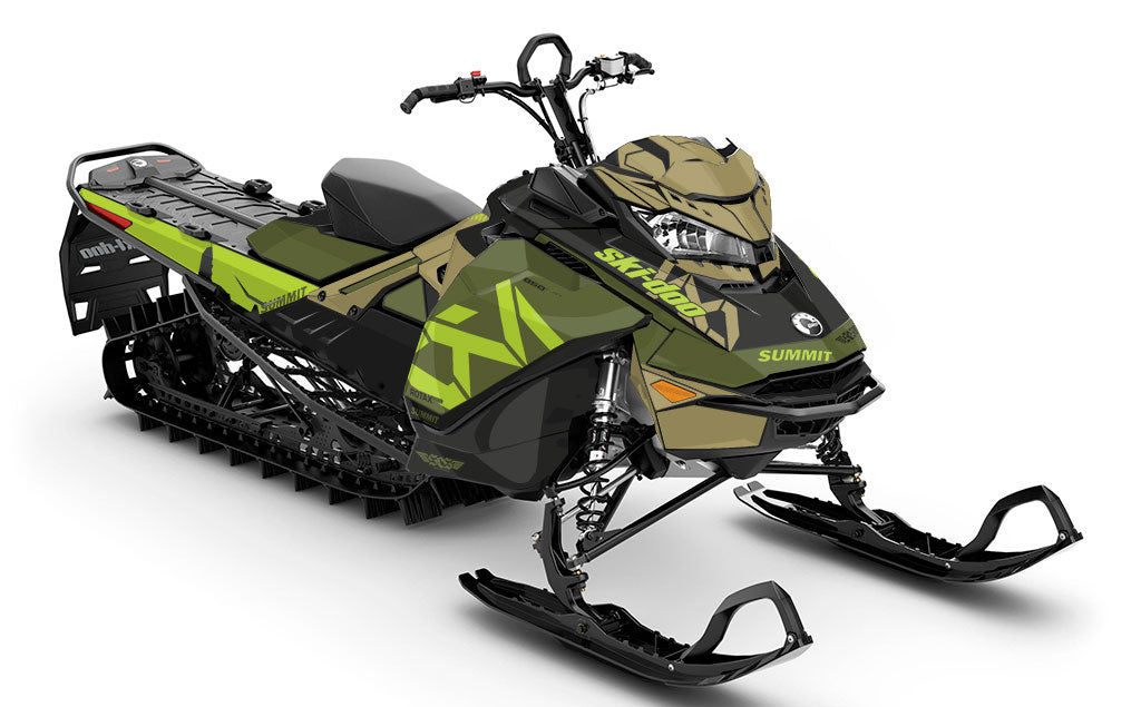 Nixis Army Green Ski-Doo REV Gen4 Sled Wrap Full Coverage Sled Wrap