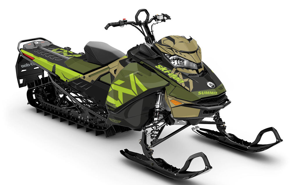 Nixis Army Green Ski-Doo REV Gen4 Sled Wrap Premium Coverage Sled Wrap