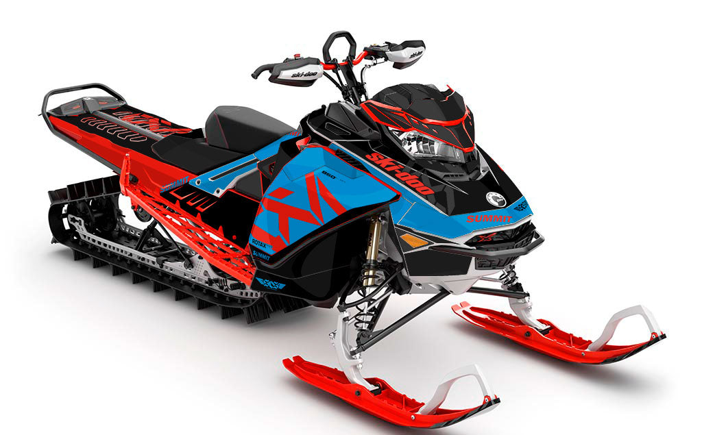 Nixis Blue Red Ski-Doo REV Gen4 Sled Wrap Premium Coverage Sled Wrap