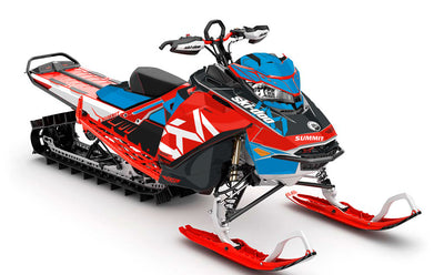 Nixis Red White Ski-Doo REV Gen4 Sled Wrap Premium Coverage Sled Wrap