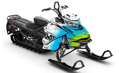 Overspray Green Blue Ski-Doo REV Gen4 Summit Full Coverage Sled Wrap