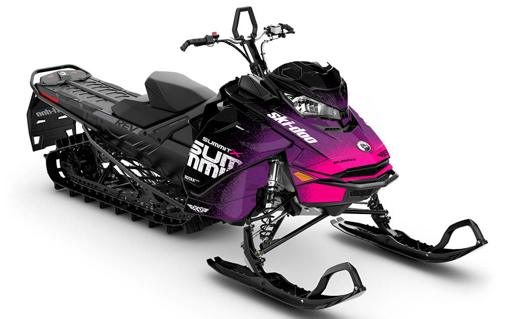 Overspray Pink Purpal Ski-Doo REV Gen4 Summit Premium Coverage Sled Wrap