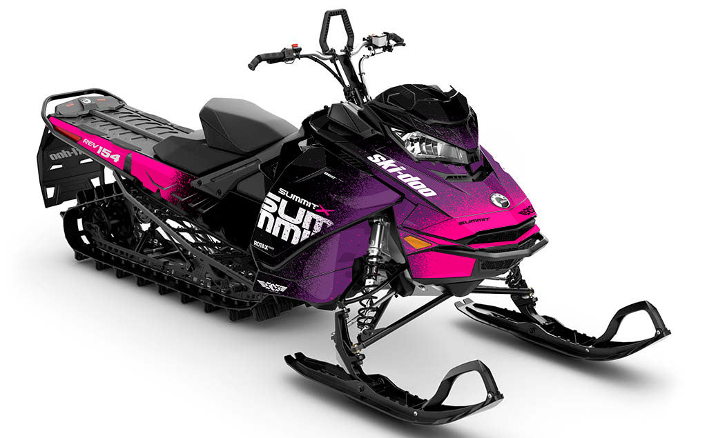 Overspray Pink Purpal Ski-Doo REV Gen4 Summit Full Coverage Sled Wrap