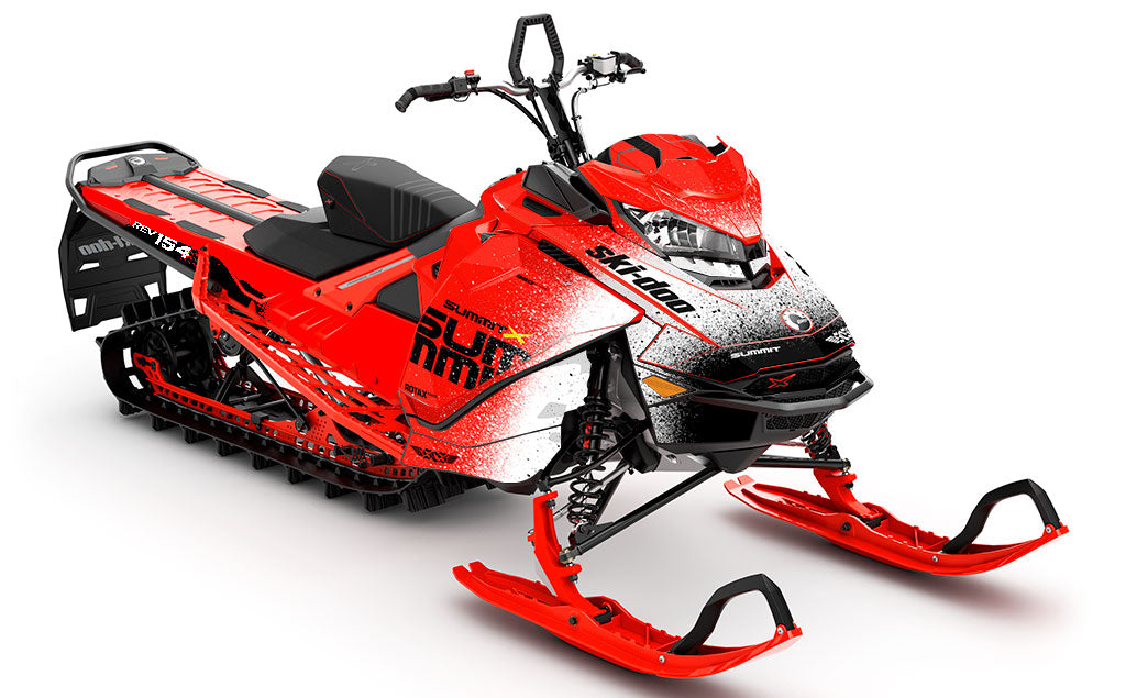 Overspray Red Black Ski-Doo REV Gen4 Summit Full Coverage Sled Wrap