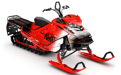 Overspray Red Black Ski-Doo REV Gen4 Summit Less Coverage Sled Wrap