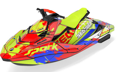 Overtime Sea-Doo Spark Graphics Blue Red Max Coverage