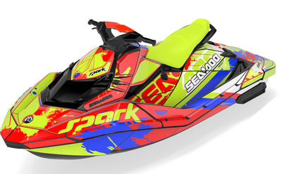 Overtime Sea-Doo Spark Graphics Blue Red Premium Coverage