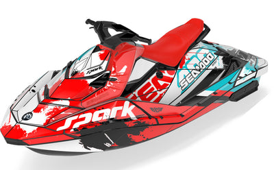 Overtime Sea-Doo Spark Graphics Red Reef Max Coverage