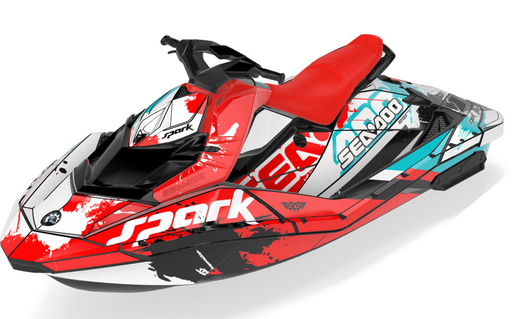 Overtime Sea-Doo Spark Graphics Red Reef Premium Coverage