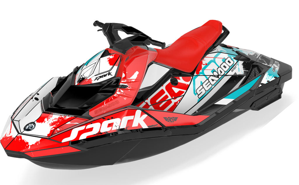 Overtime Sea-Doo Spark Graphics Red Reef Full Coverage