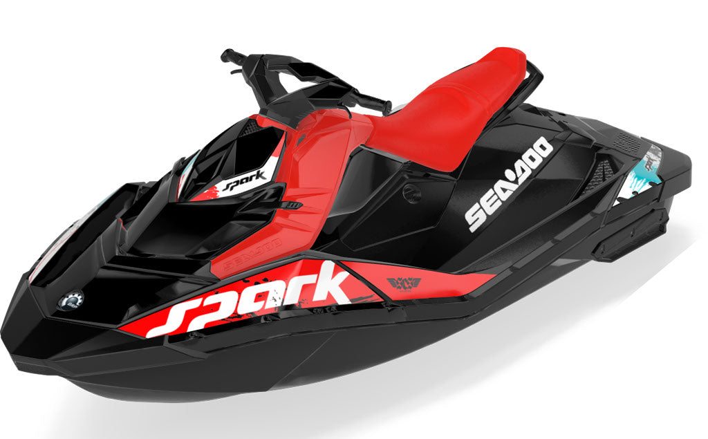 Overtime Sea-Doo Spark Graphics Red Reef Less Coverage